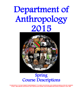 Spring 2015 Course Booklet