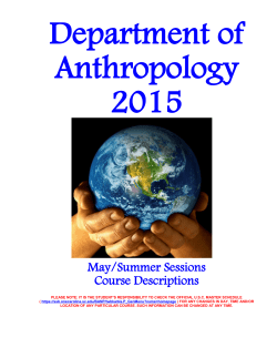 Summer 2015 Course Booklet