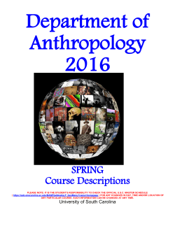 Spring 2016 Course Booklet