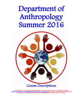 Summer 2016 Course Booklet