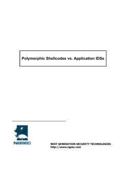 Polymorphic Shellcodes vs. Application IDSs