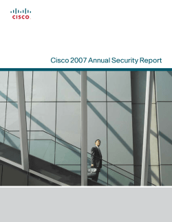 The Cisco 2007 Annual Security Report