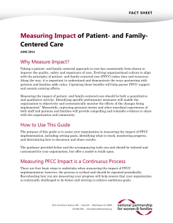 Measuring Impact of Patient- and Family-Centered Care