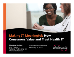 Making IT Meaningful: Audio press briefing presentation slides