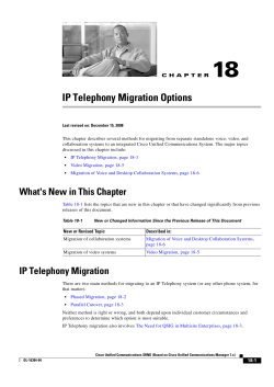 Chapter 18 IP Telephony Migration Options