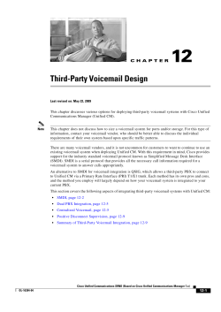 Chapter 12 Third-Party Voicemail Design