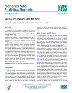 preliminary infant mortality rate in 2010