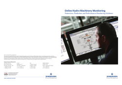 Online Hydro Machinery Monitoring
