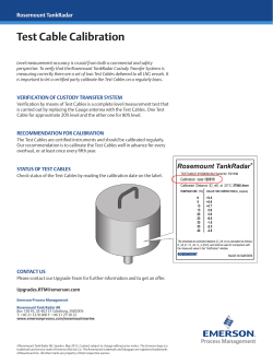 Custody Transfer Test Cable Calibration