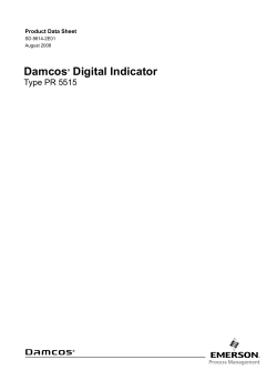 Product Data Sheet: Digital indicator