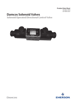 Product Data Sheet: Damcos&trade; Solenoid Operated Directional Control Valves
