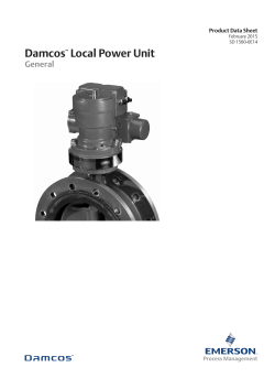 Product Data Sheet: Damcos™ Local Power Unit, General