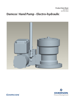 Product Data Sheet: Damcos&trade; Handpump LPU