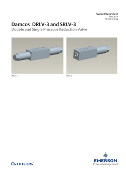 Product Data Sheet: Damcos&trade; DRLV-3 and SRLV-3