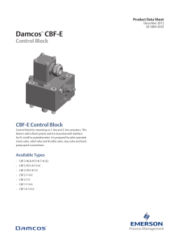 Product Data Sheet: Damcos™ CBF-E