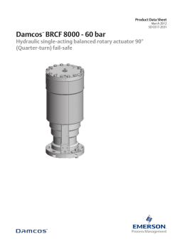 Product Data Sheet: Damcos&trade; BRCF 8000, 60 bar