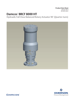 Product Data Sheet: Damcos&trade; BRCF 8000 HT