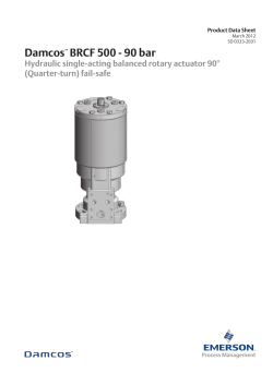 Product Data Sheet: Damcos™ BRCF 500, 90 bar