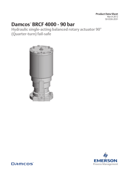 Product Data Sheet: Damcos&trade; BRCF 4000, 90 bar
