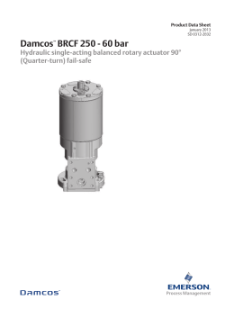 Product Data Sheet: Damcos&trade; BRCF 250, 60 bar