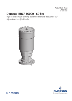 Product Data Sheet: Damcos&trade; BRCF 16000, 60 bar