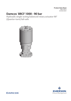 Product Data Sheet: Damcos&trade; BRCF 1000, 90 bar