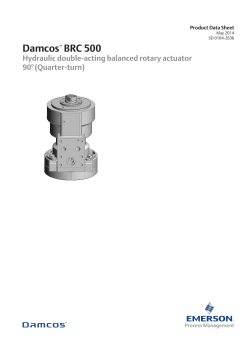 Product Data Sheet: Damcos™ BRC 500