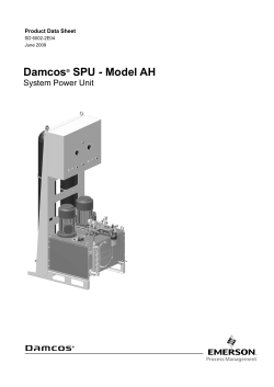 Product Data Sheet: Damcos SPU, Model AH System Power Unit