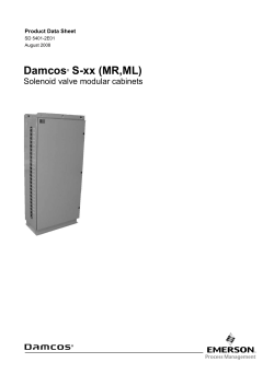 Product Data Sheet: Damcos Solenoid Valve Cabinet, S-xx