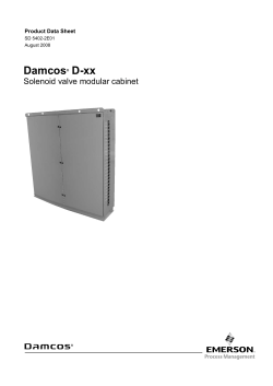 Product Data Sheet: Damcos Solenoid Valve Cabinet, D-xx