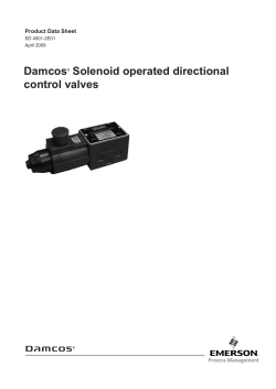 Product Data Sheet: Damcos Solenoid Operated Directional Control Valves Type 2