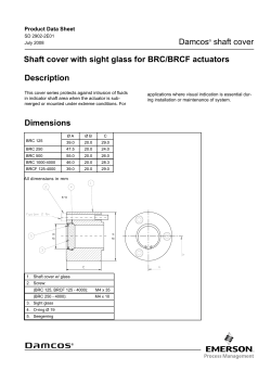 Product Data Sheet: Damcos Shaft Cover with sight glass