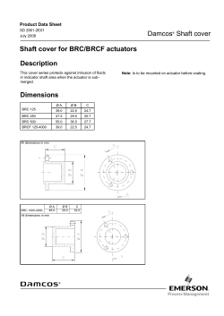 Product Data Sheet: Damcos Shaft Cover