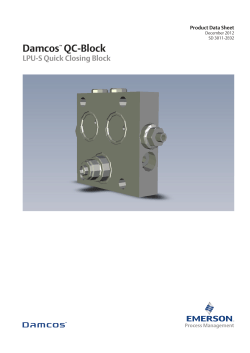 Product Data Sheet: Damcos QC-Block