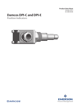 Product Data Sheet: Damcos Position indicators DPI-C, DPI-E