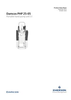 Product Data Sheet: Damcos Portable Hand Pump 25-05