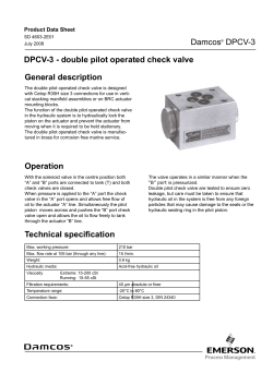 Product Data Sheet: Damcos DPCV-3