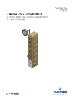 Product Data Sheet: Damcos Deck Box Manifold