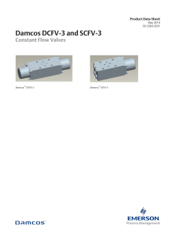 Product Data Sheet: Damcos DCFV-3 and SCFV-3 Constant Flow Valves
