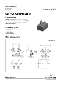 Product Data Sheet: Damcos CB-NG6 Control Block