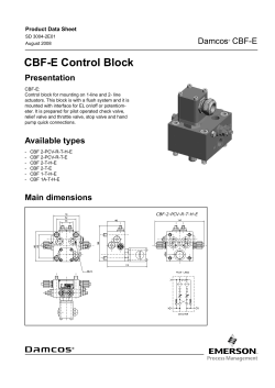 Product Data Sheet: Damcos CBF-E Control Block
