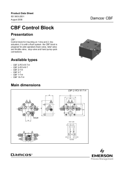 Product Data Sheet: Damcos CBF Control Block