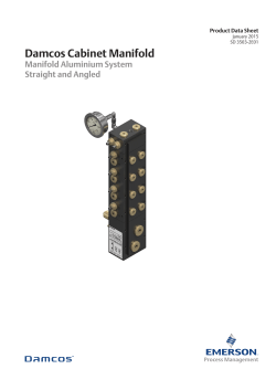 Product Data Sheet: Damcos Cabinet Manifold