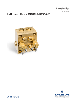 Product Data Sheet: Bulkhead Block DPHS-2-PCV-R-T