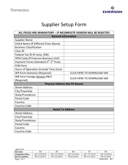 Supplier Setup Form