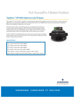 TopWorx TXP Sales Sheet Brochure