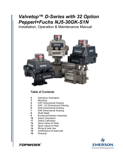 TopWorx D-Series with 32 Option IOM