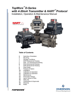 TopWorx D-Series HART Protocol IOM