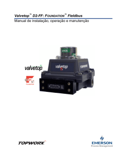 TopWorx D-Series D2-FF Foundation Fieldbus IOM Portuguese