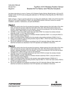 TopWorx 4310 Bracket Kit For Namur and FIELDQ Actuators IOM